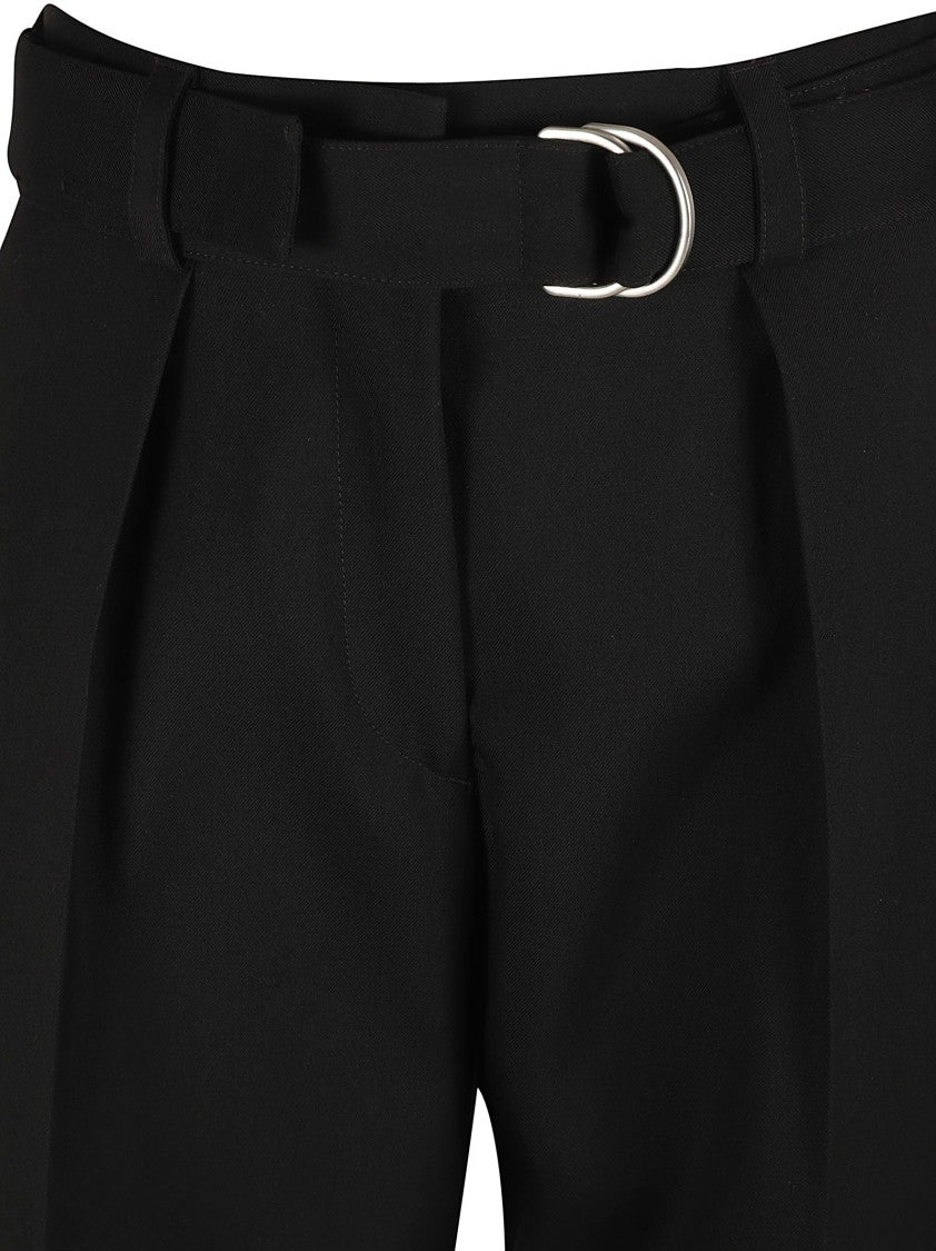 Jil Sander High-Waisted Tailored Trousers With Belt Detail