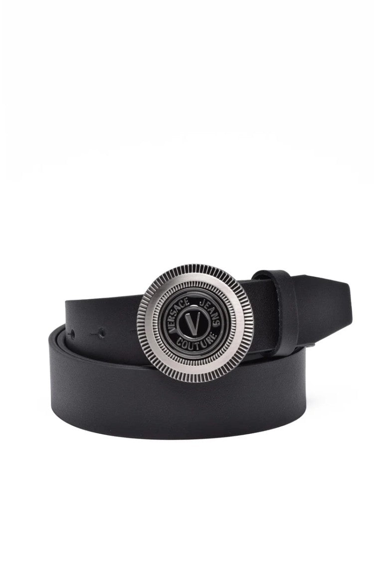 Versace Jeans Couture Premium Leather Belt - Black