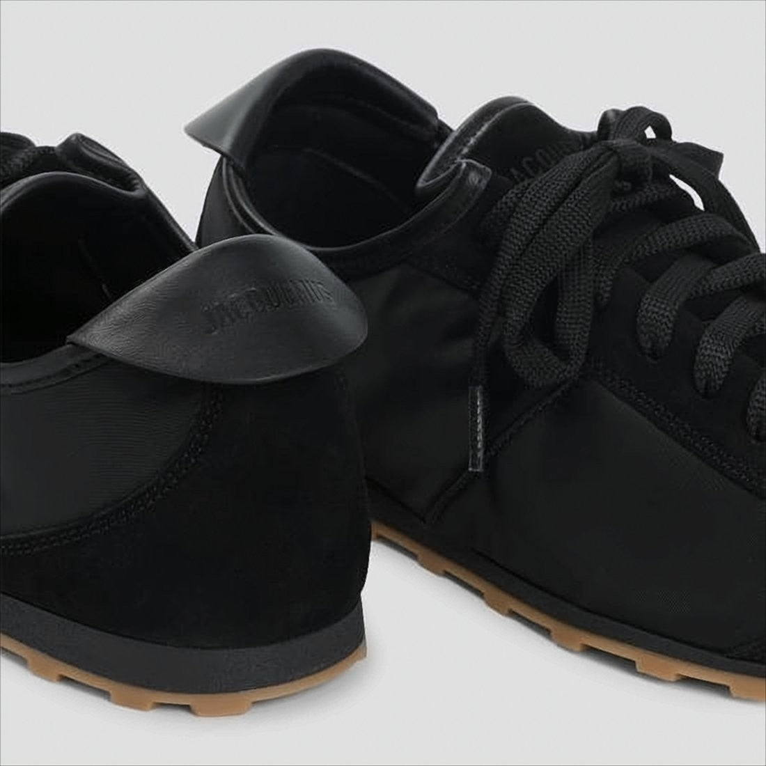 Jacquemus Low-Top Black Sneakers With Embossed Branding