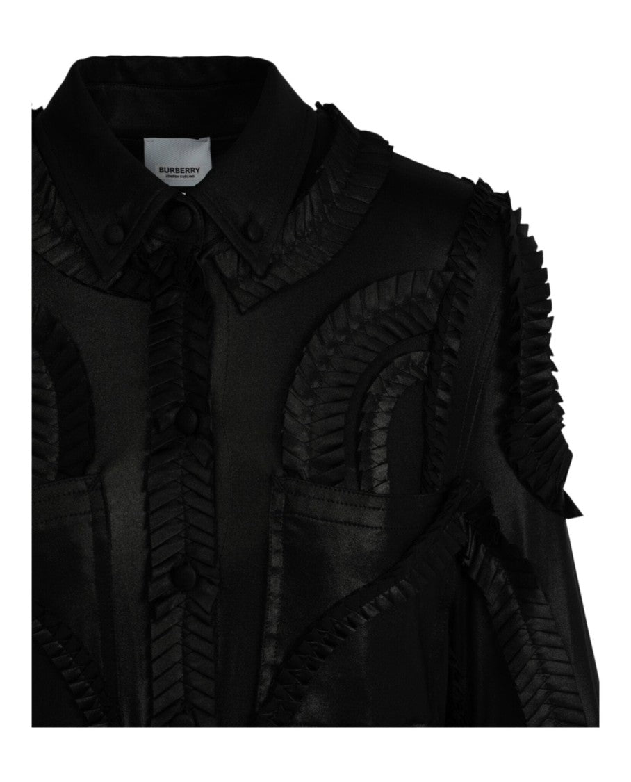 Burberry Pleated Stretch-Jersey Shirt Dress With Button-Down Collar