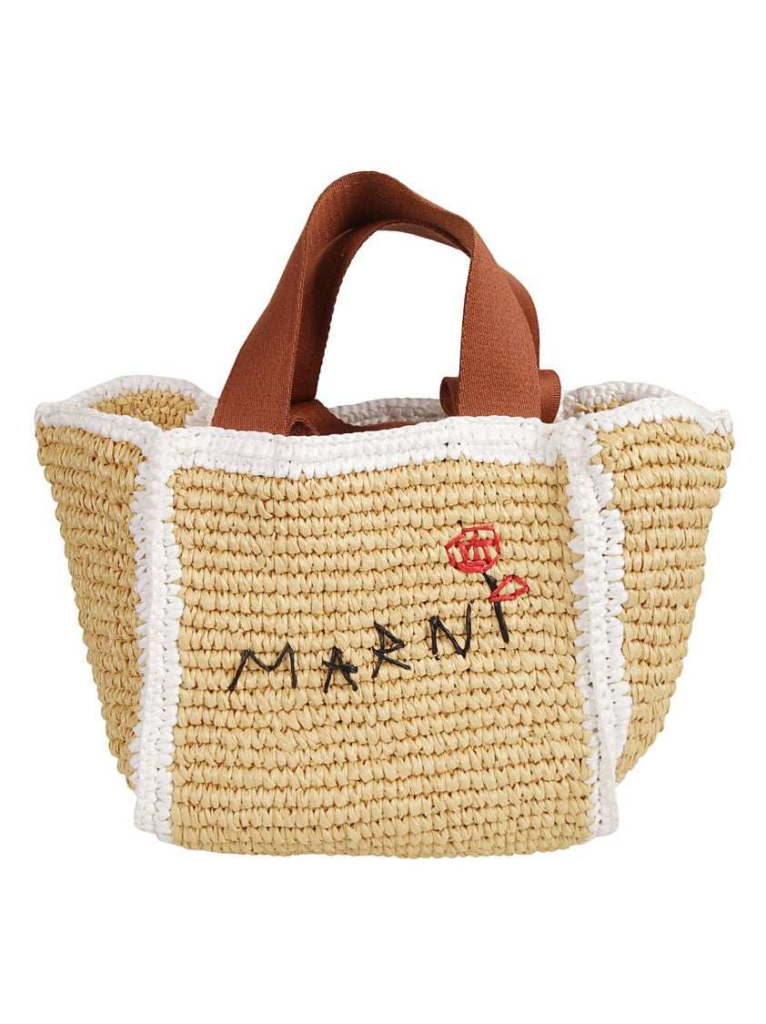 Marni Woven Design Bag With Contrasting Stitching