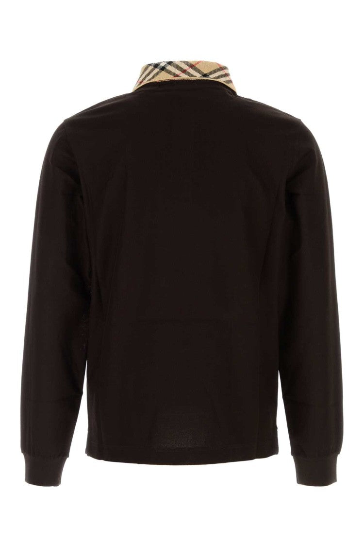 Burberry Dark Brown Piquet Polo Shirt