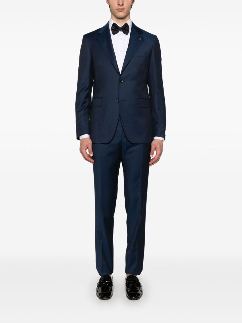 Tagliatore Refined White Smoking Shirt With Pintuck Detailing