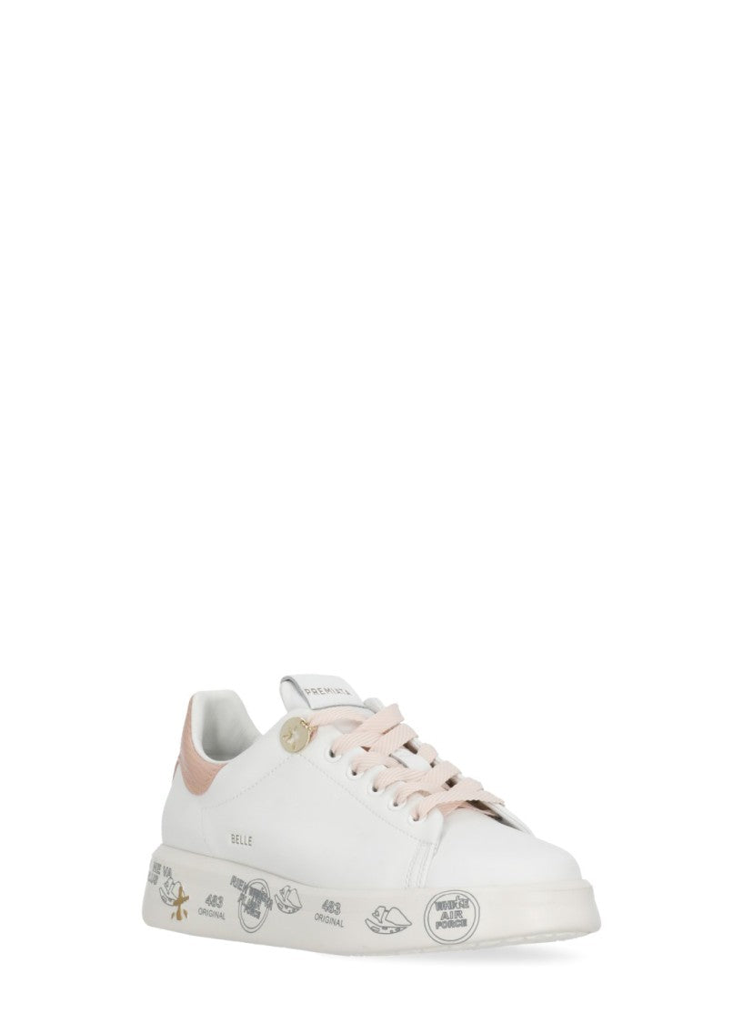 Premiata White Belle 8159 Lettering Sneakers