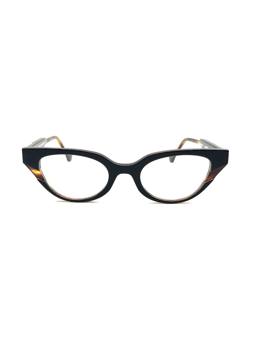 Anne & Valentine Chic Cat-Eye Optical Frames In Brown Acetate