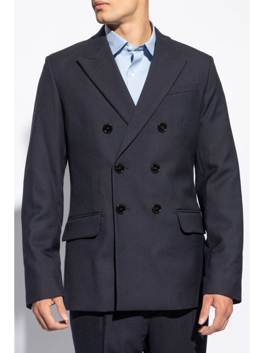 Ami Navy Blue Double-Breasted Blazer