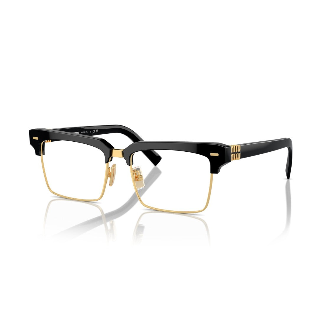 Miu Miu 0Mu 11Xv Bold Rectangular Frame Sunglasses