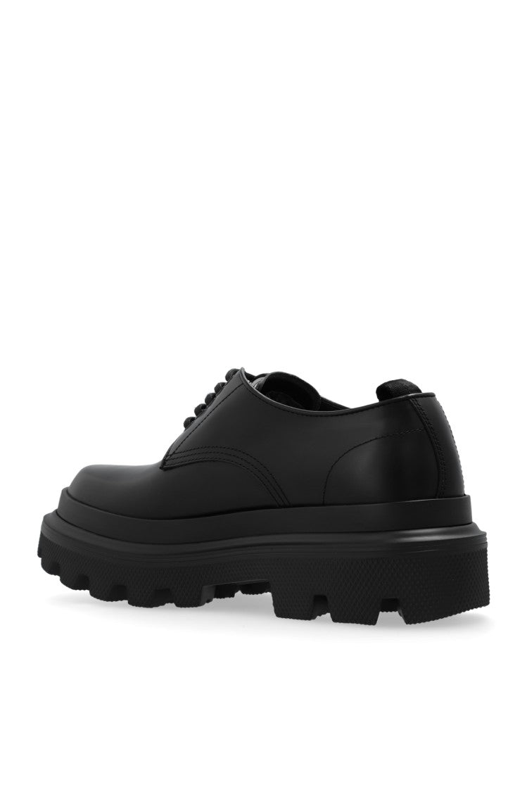 Dolce & Gabbana Derby Shoes In Black Leather