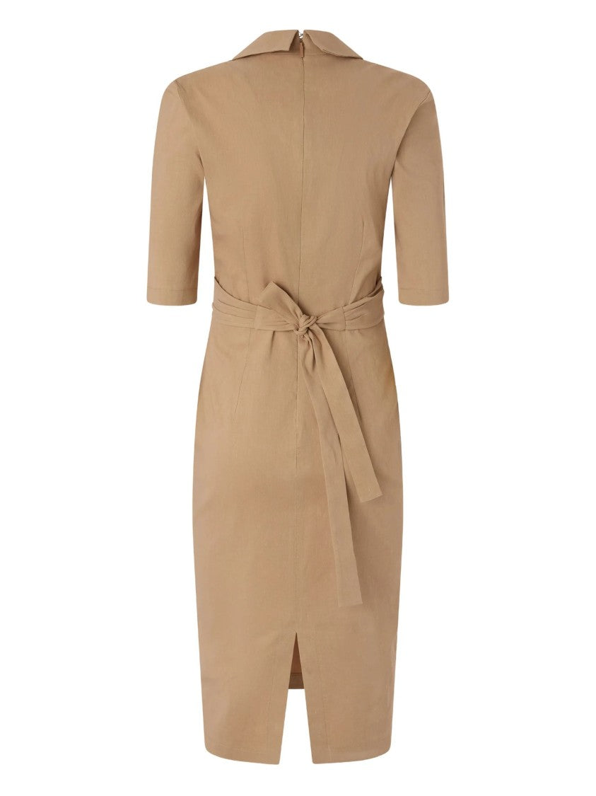 Pinko Tailored Bow Tie Midi Dress