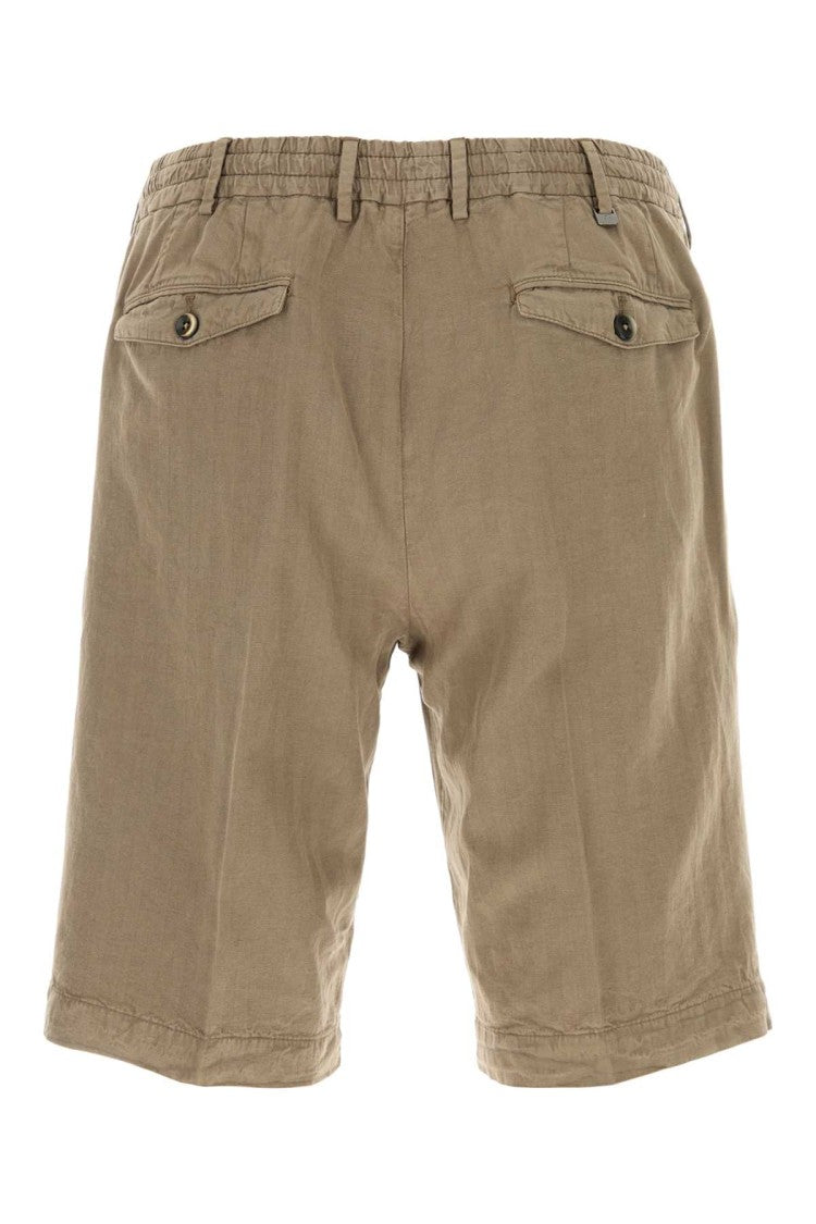 Pt Torino Khaki Lyocell Blend Bermuda Shorts