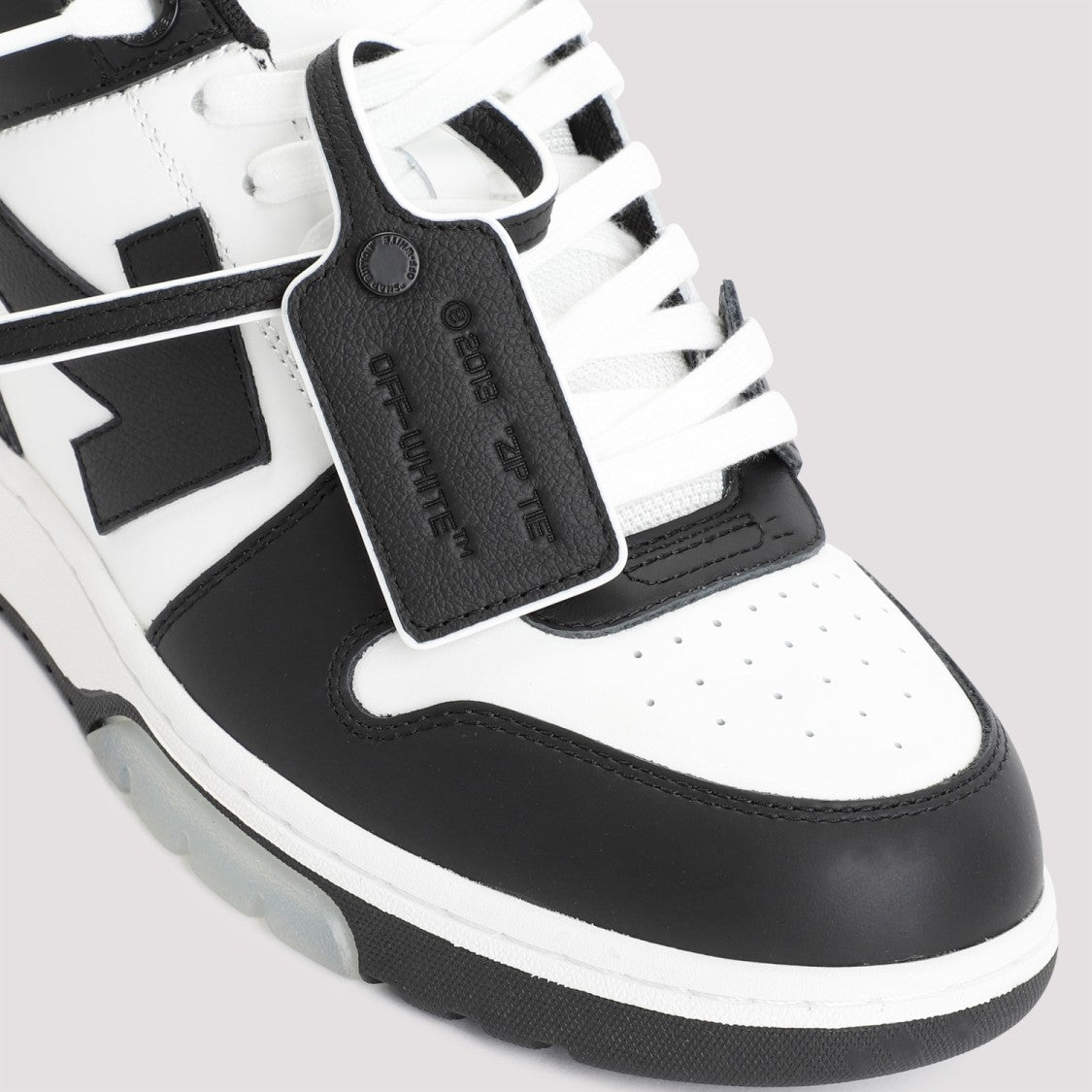 Off-White Black And White Leather Out Of Office Sneakers