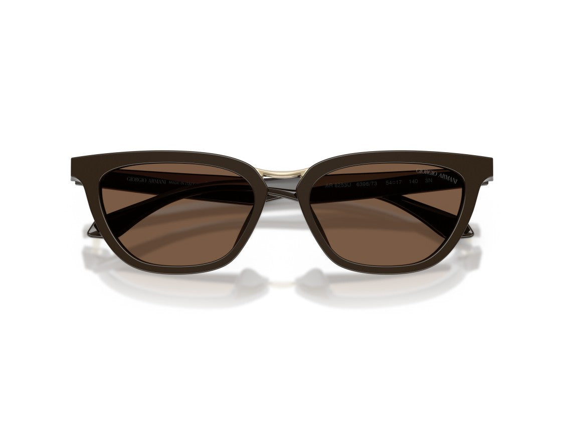 Giorgio Armani Gold 0Ar8253u Acetate Oversized Square Sunglasses