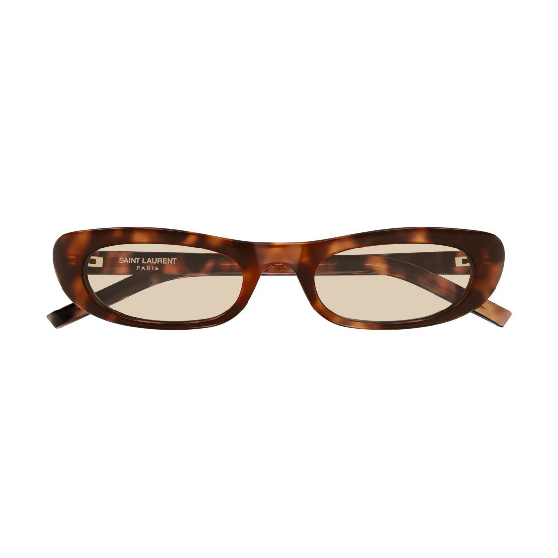 Saint Laurent Sl 557 Shade Slim Oval Tortoiseshell Sunglasses