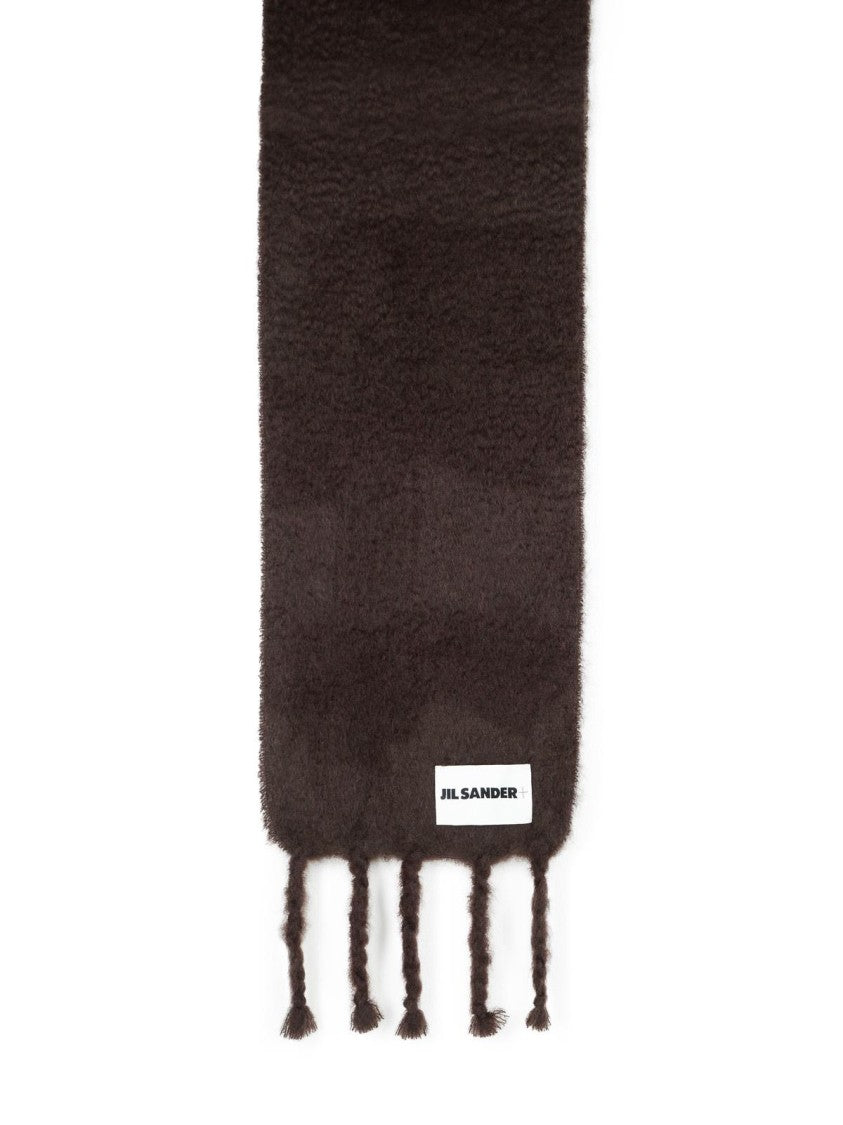 Jil Sander Mohair And Chocolate Wool Scarf