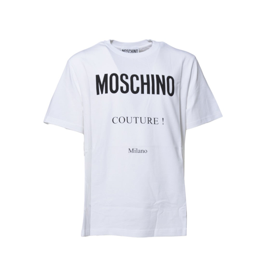 Moschino White Cotton T-Shirt With Logo Print