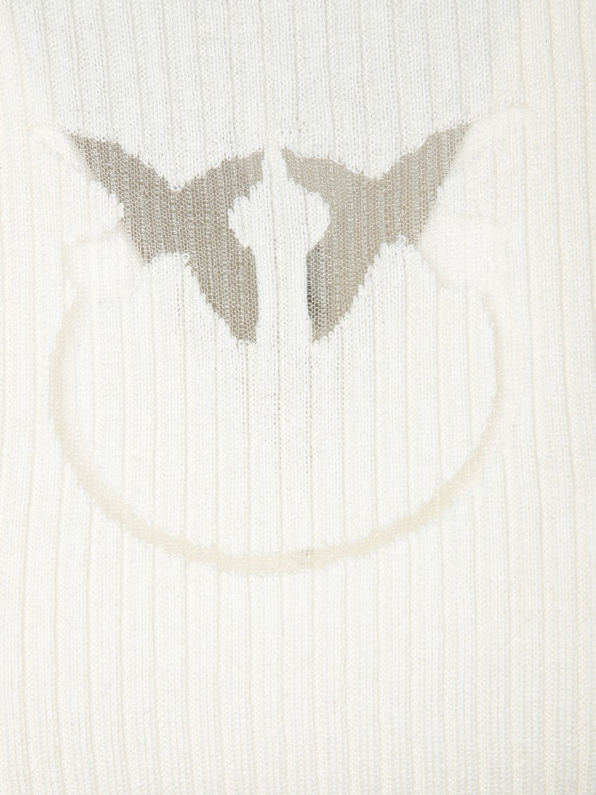 Pinko Short Sleeve White Sweater