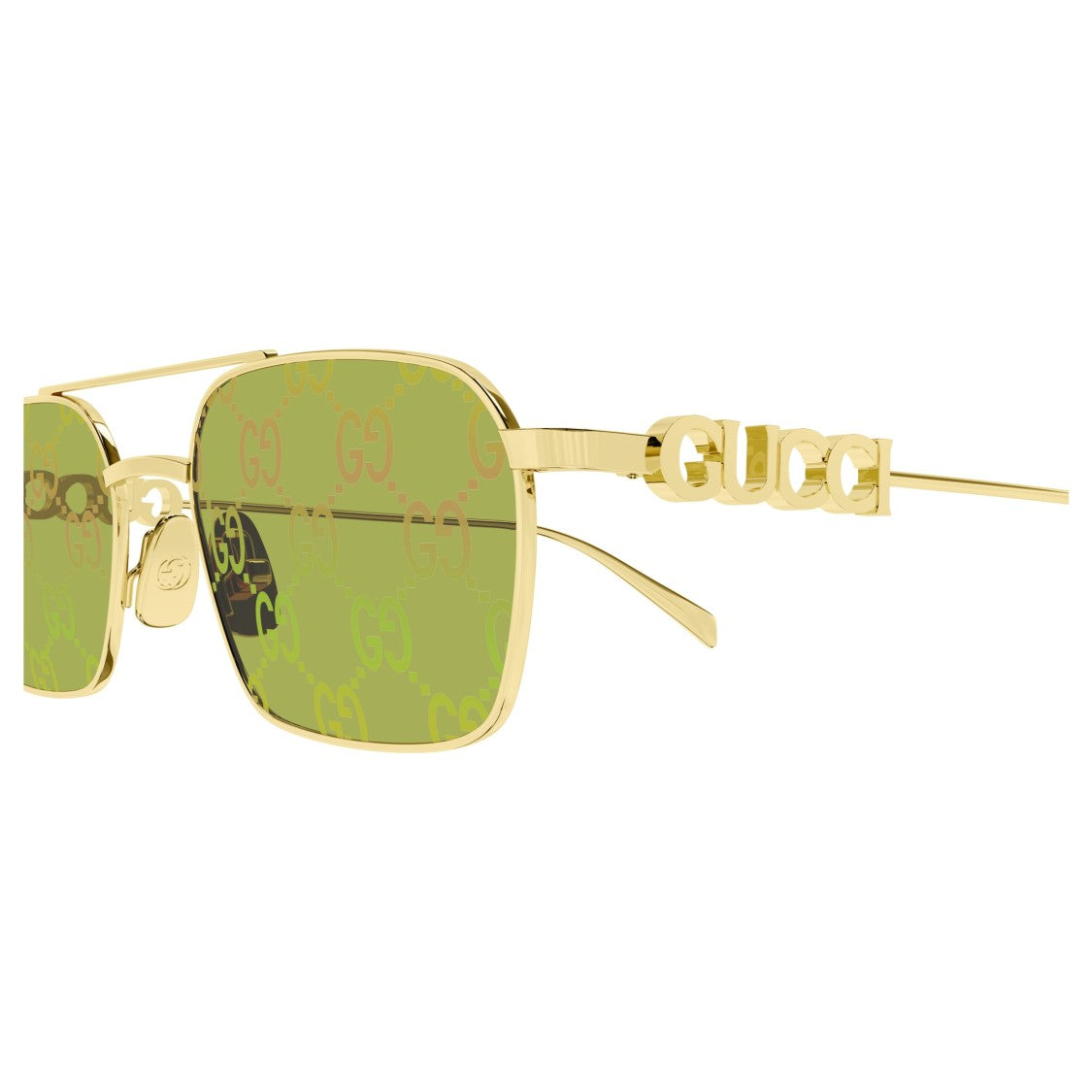 Gucci Gg1804s Rectangular Metal Sunglasses