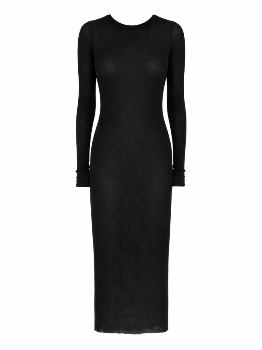 Rick Owens Body-Hugging Figure Slit Midi Dress