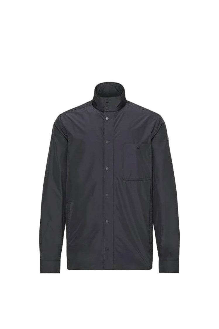 Moncler High-Collar Minimalist Jacket With Snap Closure