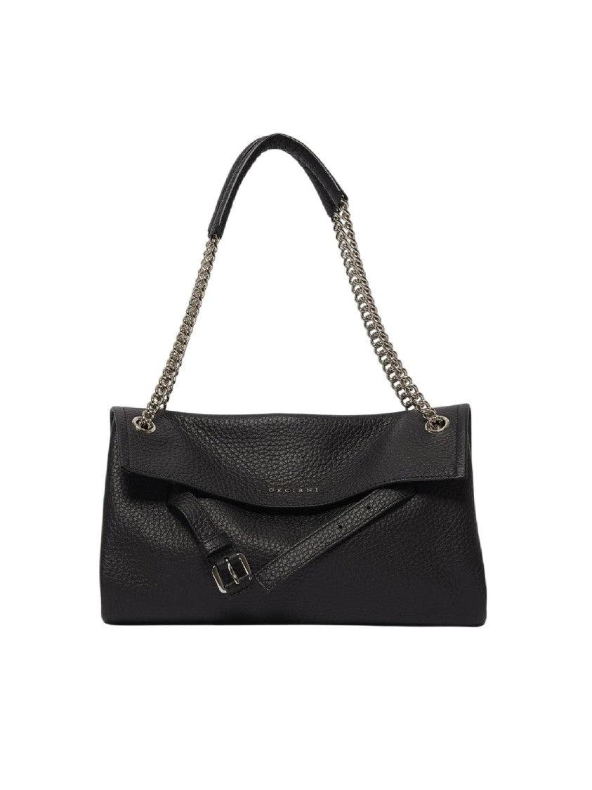 Claudio Orciani Venus S Soft Chain Handle Calf Leather Handbag
