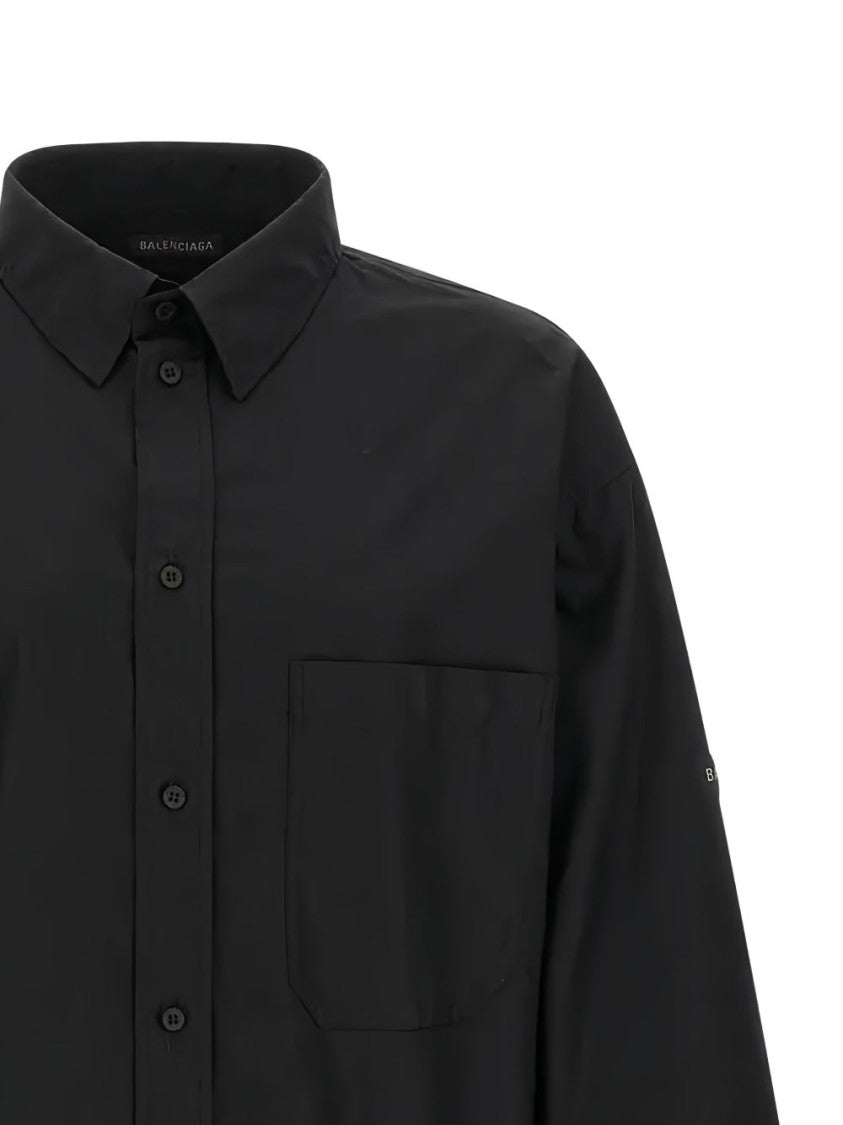 Balenciaga Button-Up Black Shirt Jacket
