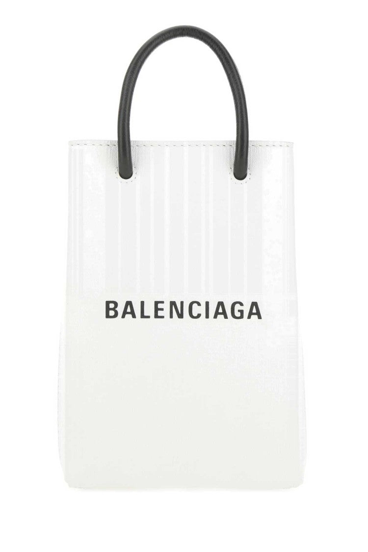 Balenciaga White Leather Phone Case