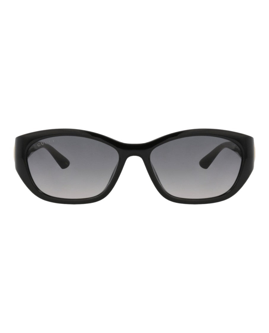 Gucci Round-Frame Injection Sunglasses With Cutout Accents And Gradient Lenses