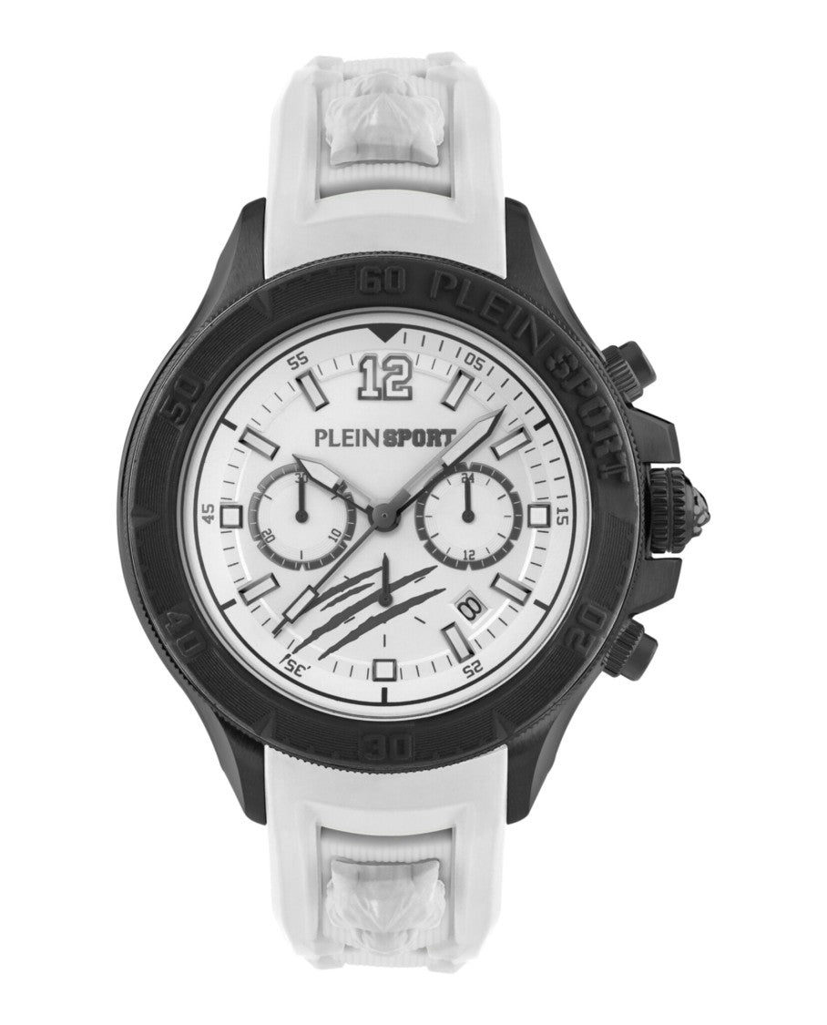 Plein Sport Chronograph Date Quartz Watch With 47Mm Ip Black Case