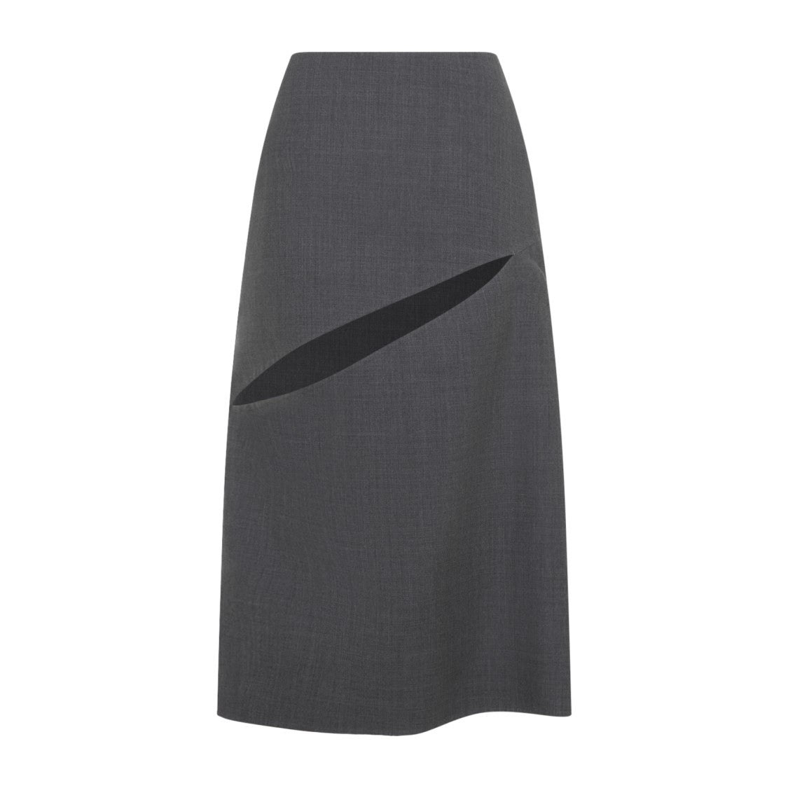 Jil Sander Tailored Midi Skirt With Diagonal Cutout Detail