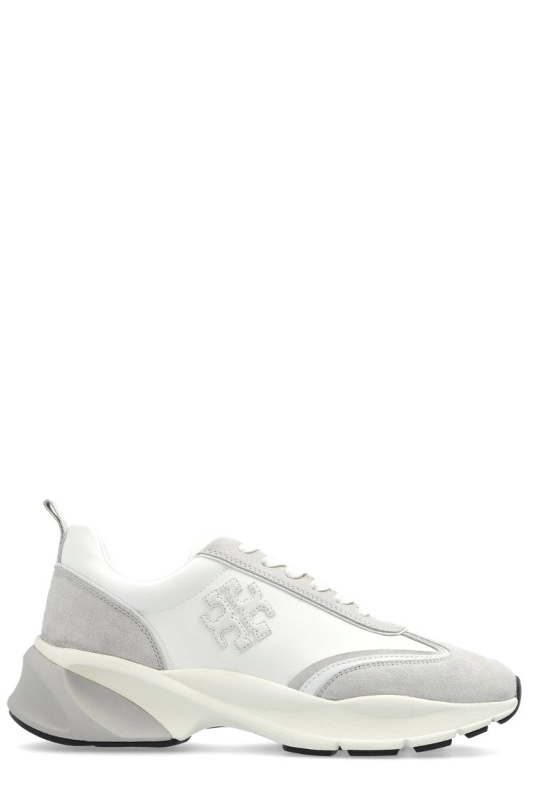 Tory Burch Sneakers With Sculpted Heel And Mixed Textures