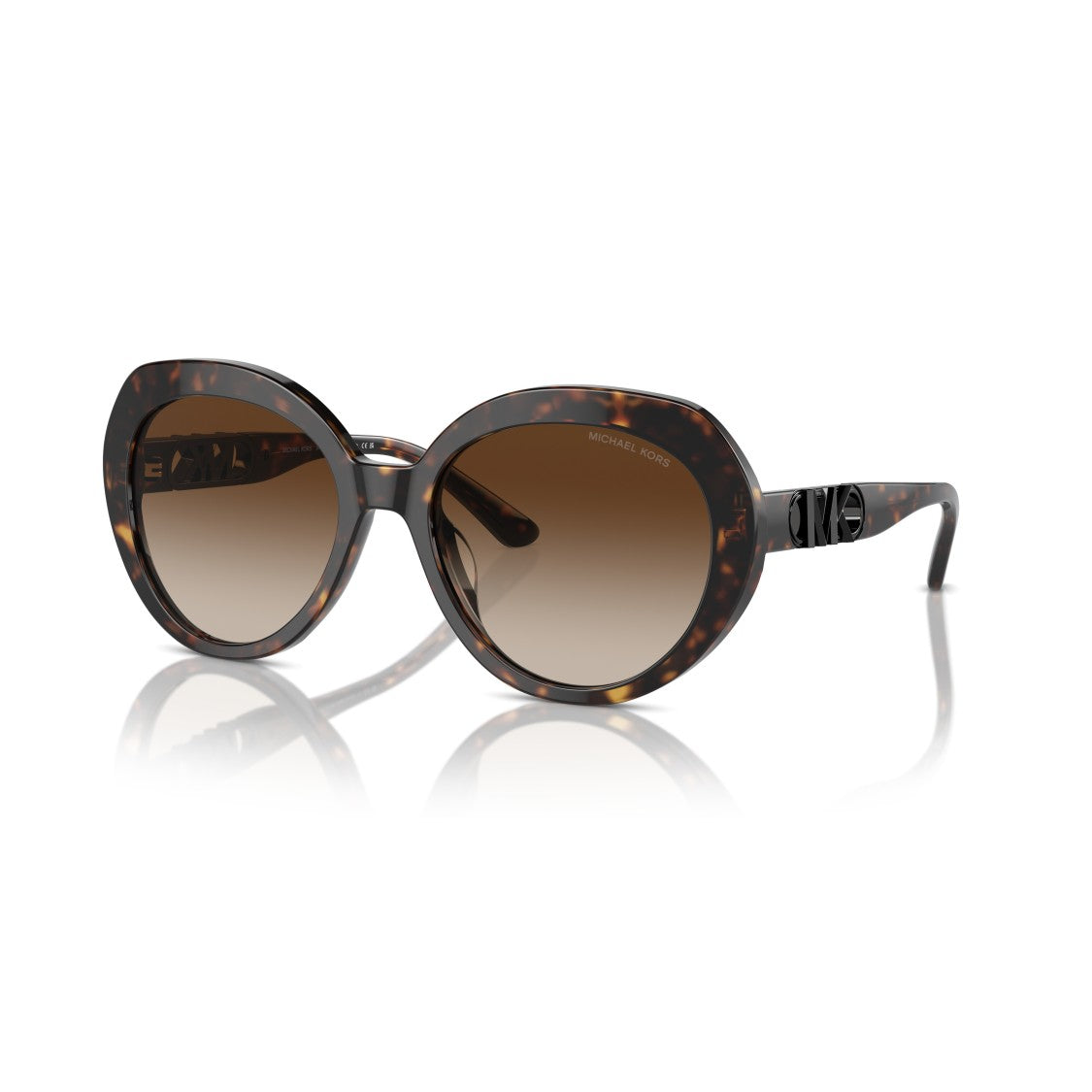 Michael Kors 0Mk2214u Oversized Round Sunglasses With Tortoiseshell Frame
