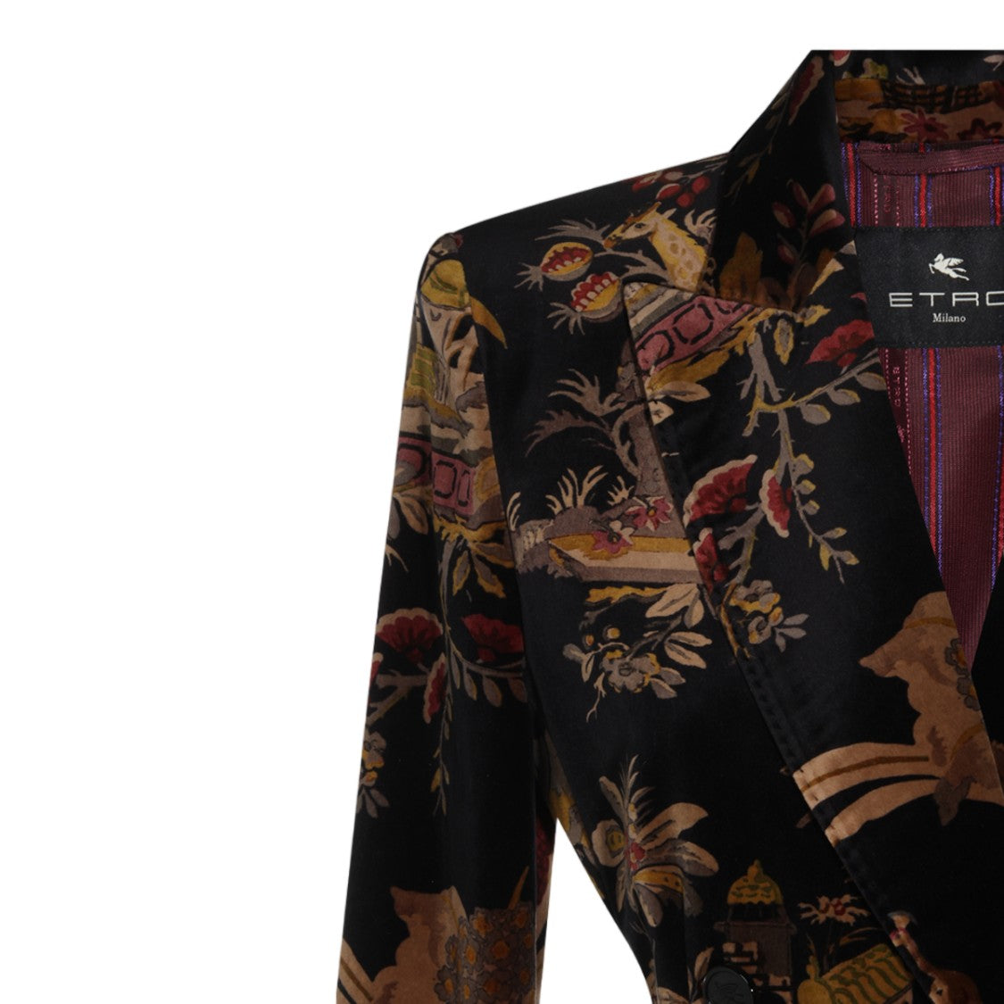 Etro Intricate Floral Pattern Tailored Jacket