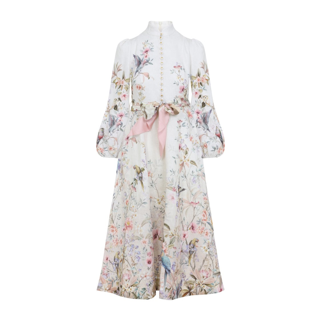 Zimmermann Midi Dress With High Neckline