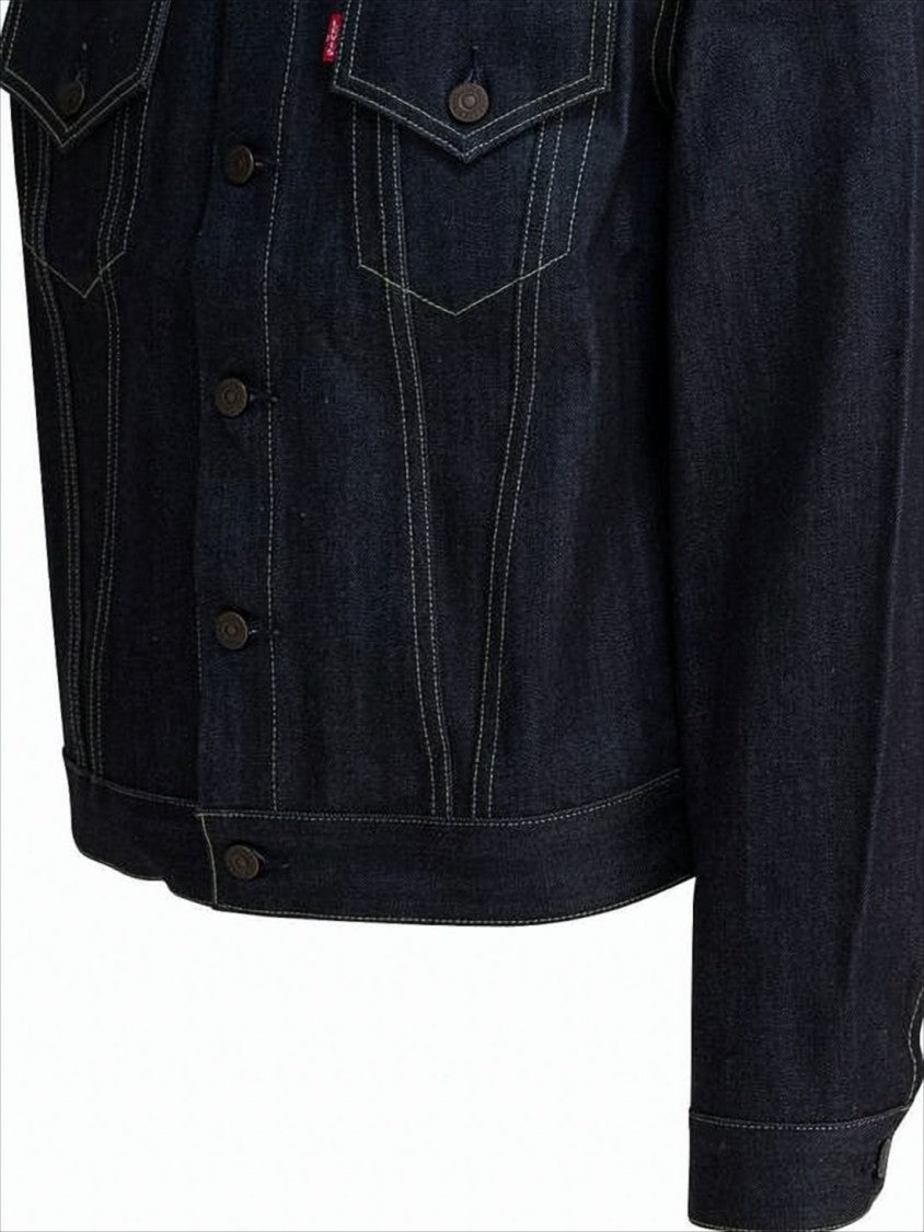 Levi's Structured Indigo Denim Jacket With Button-Up Front