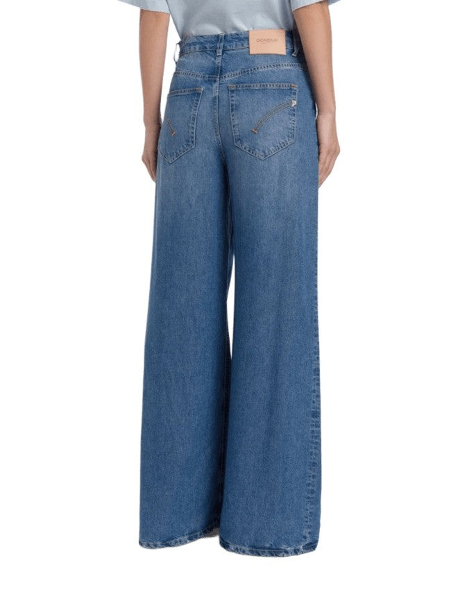 Dondup Lyocell Denim Wide-Leg Jeans
