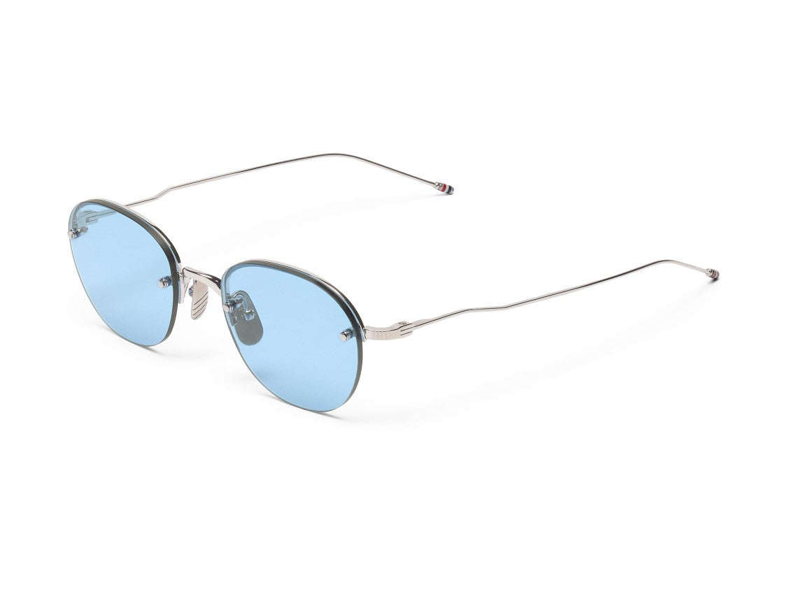 Thom Browne Silver Ues959a Large Tinted Metal Lens Sunglasses