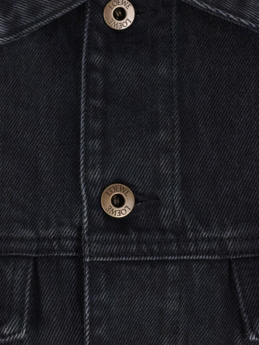Loewe Cropped Denim Jacket With Button-Up Front