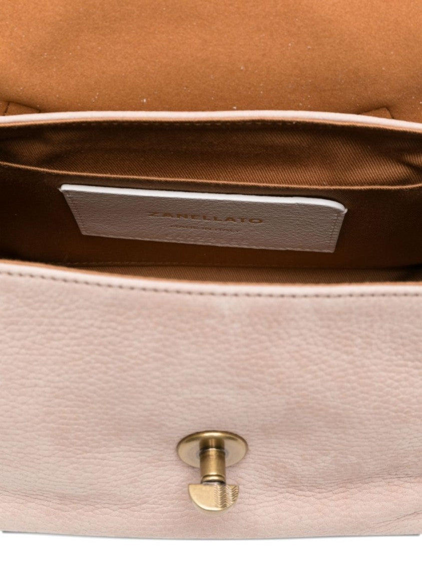 Zanellato Structured Calfskin Handbag With Gold-Tone Accents