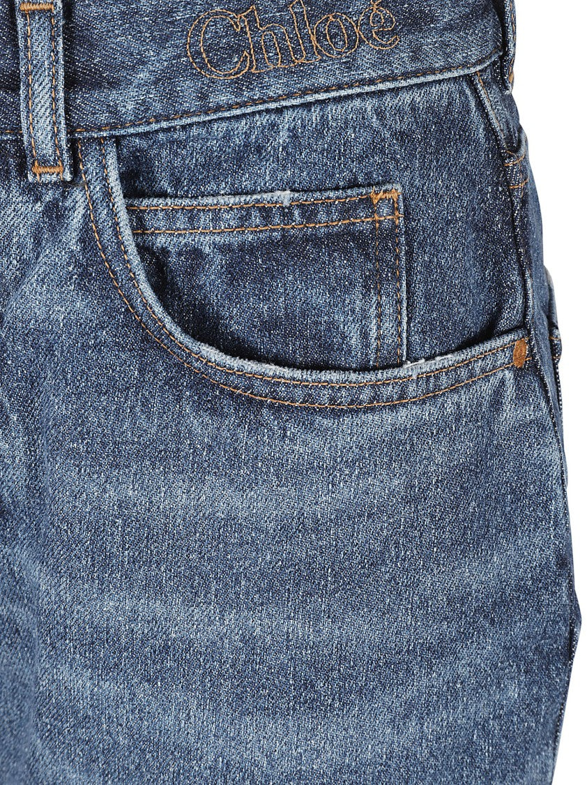 Chloé High-Waisted Flared Jeans With Vintage Wash