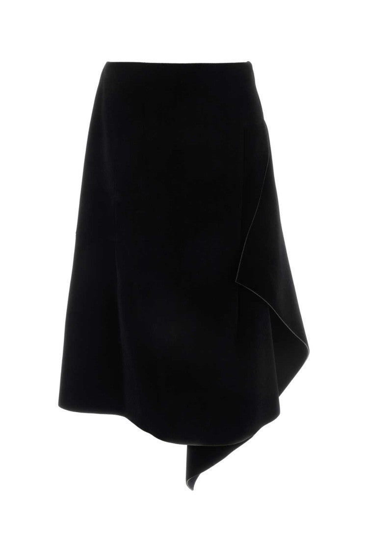 Dries Van Noten Black Velvet Skirt