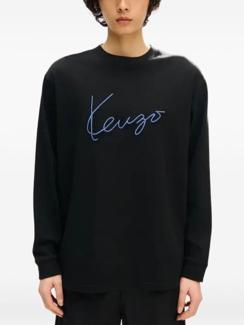 Kenzo Black Relaxed Fit Long-Sleeve T-Shirt