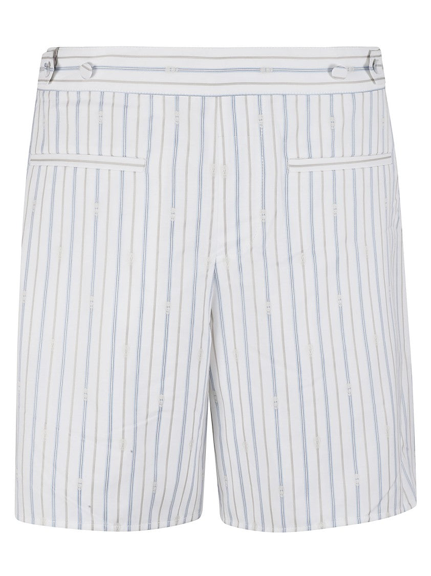 Alexander Mcqueen Classic Striped Cotton Shorts