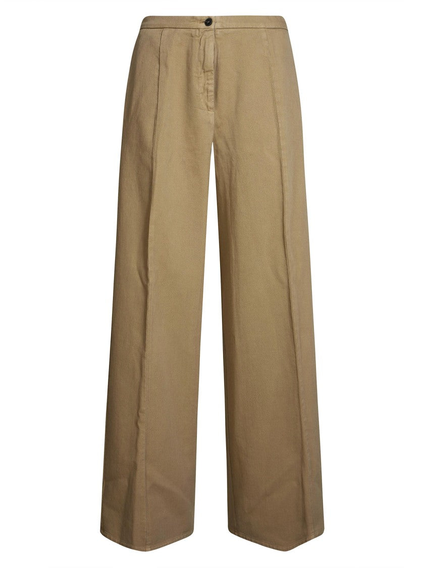 Forte Forte Cotton Twill Wide Leg Fluid Trousers
