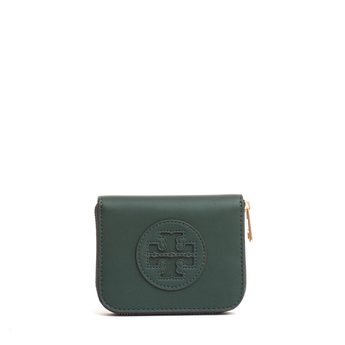 Tory Burch Small Zip Green Wallet