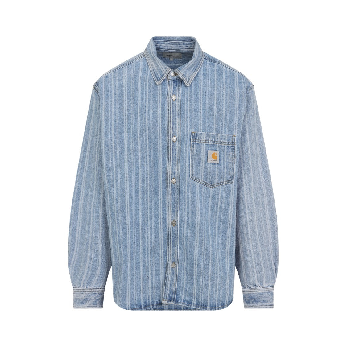 Carhartt Wip Rylan Stripe Blue Cotton Shirt Jacket