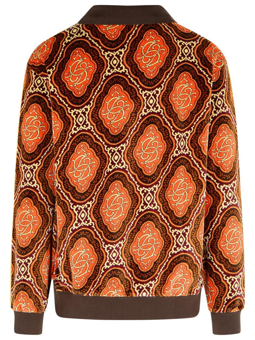 Drôle De Monsieur Velours Médaillon' Brown Cotton Polo Shirt