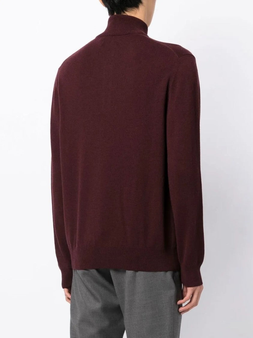 Polo Ralph Lauren Burgundy Half-Zip Wool Pullover