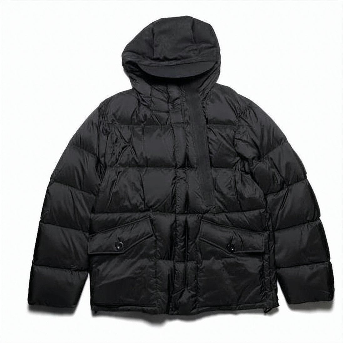 Ten C Quilted Down Jacket With High Collar