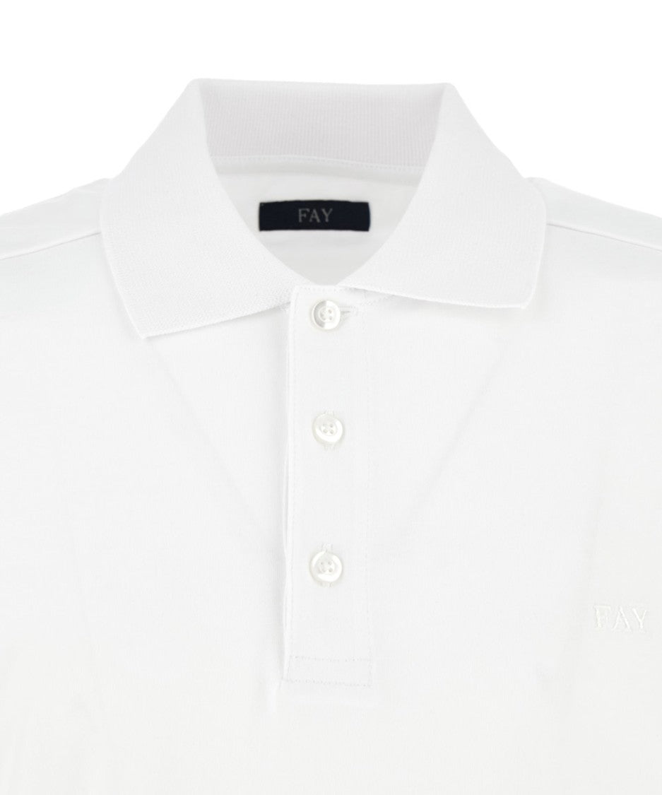 Fay Long-Sleeve Polo Shirt With Classic Collar