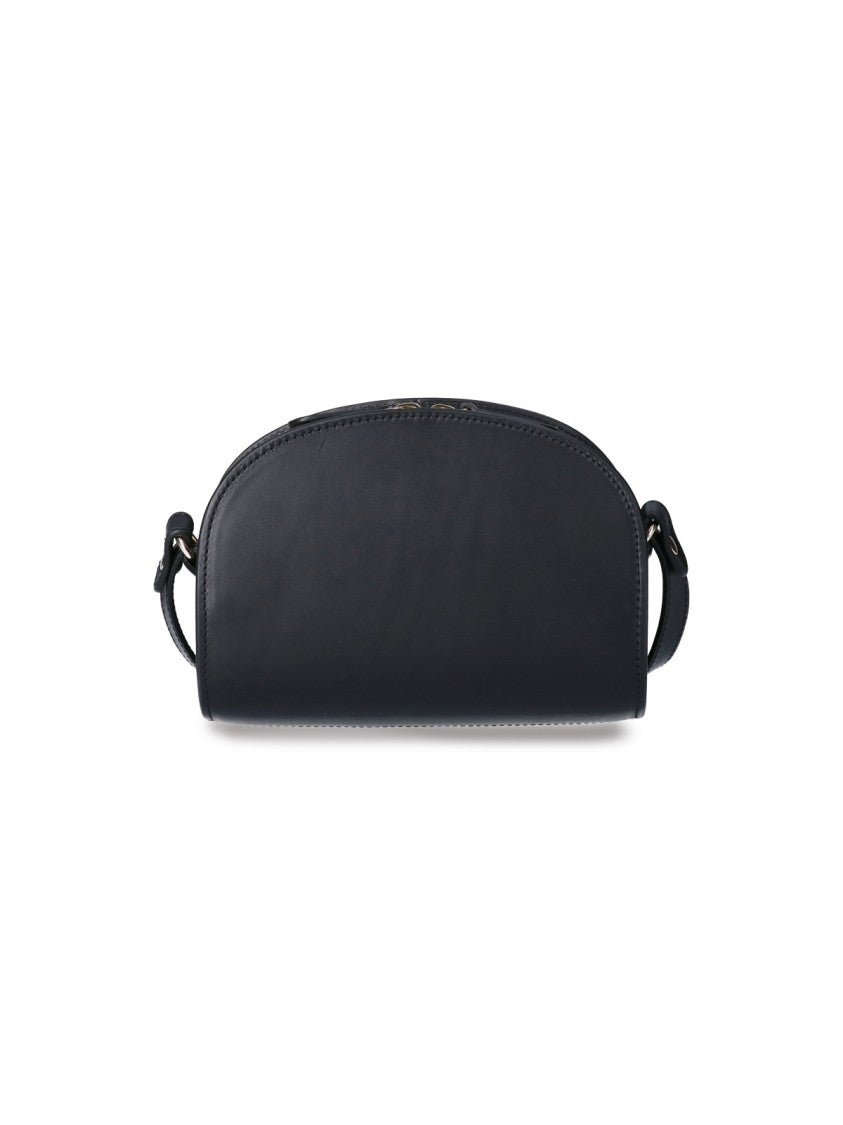 A.P.C. "Mini Demi-Lune" Leather Shoulder Bag